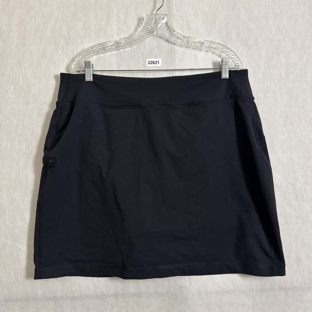 Duluth Trading Women's Size XL Black Nylon Pull On Noga Skort